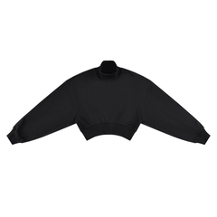 Women's Crop Mock Neck Sweatshirt